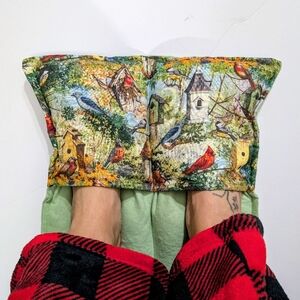 Rice-flax seed therapeutic heating-cooling foot/hand warmer, heat pad, cold pack